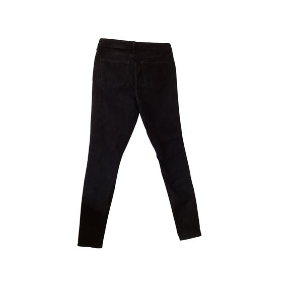 Old Navy Women's Size 8 Tall Mid Rise Rockstar Super Skinny Black Jeans - 663 - Picture 2 of 9